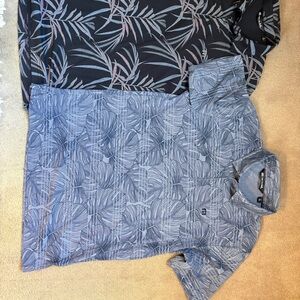 Two Travis Matthew polo shirts size M, fit like a small